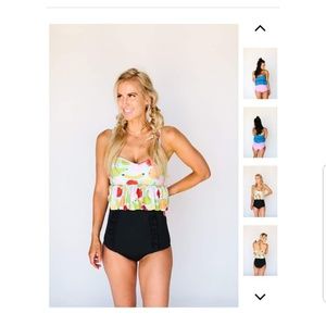 NWT Kortni Jean Sweetheart Peplum Top